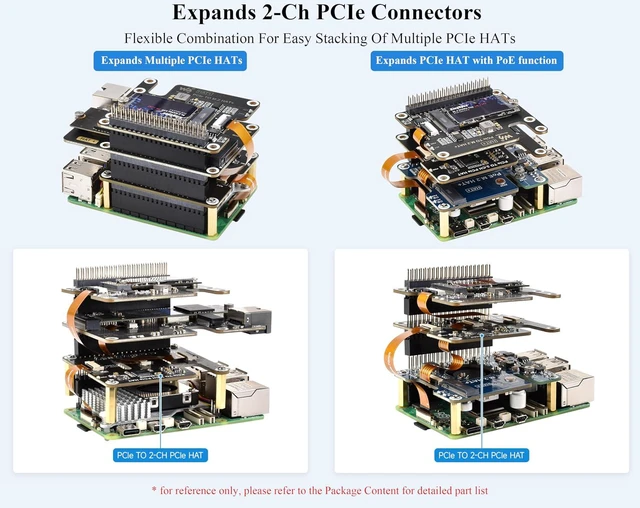 Alt view image 2 of 7 - 2-Channel PCIe FFC Adapter Board Compatible with Raspberry Pi 5, Expands 2-Ch PC