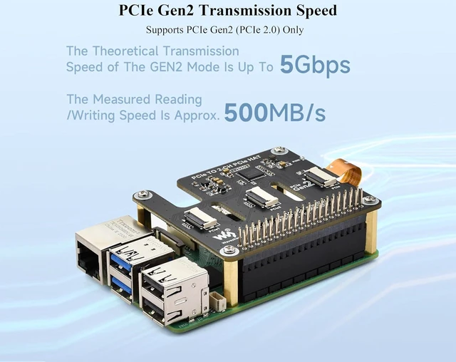 Alt view image 4 of 7 - 2-Channel PCIe FFC Adapter Board Compatible with Raspberry Pi 5, Expands 2-Ch PC