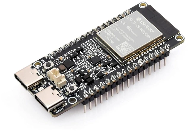Main image of ESP32-C5 Wi-Fi 6 Dev Board with Soldered Header, ESP32-C5-WROOM-1 Module, 32MB F