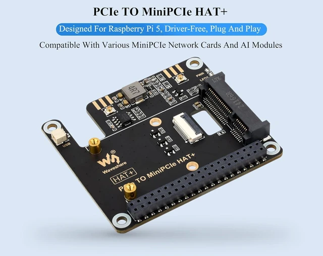 Alt view image 3 of 7 - PCIe to MiniPCIe Adapter Compatible with Raspberry Pi 5, Support Various MiniPCI
