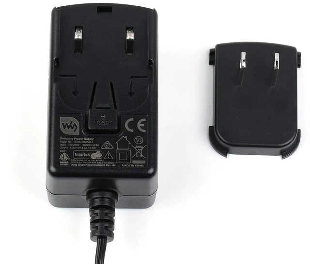 Alt view image 3 of 4 - 5V/3A Power Supply Power Adapter Micro USB Output Connector 1.2m Cable US Plug