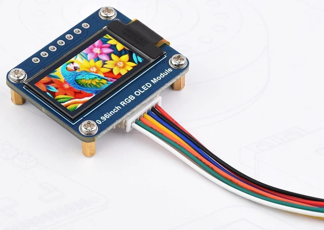 Main image of 0.96inch RGB OLED Display Module, 64×128 Resolution 65K Colors SPI Interface Emb