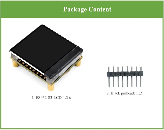 Alt view image 2 of 7 - ESP32-S3 with1.3inch Display Development Board, Onboard 1.3inch IPS LCD 262K Col