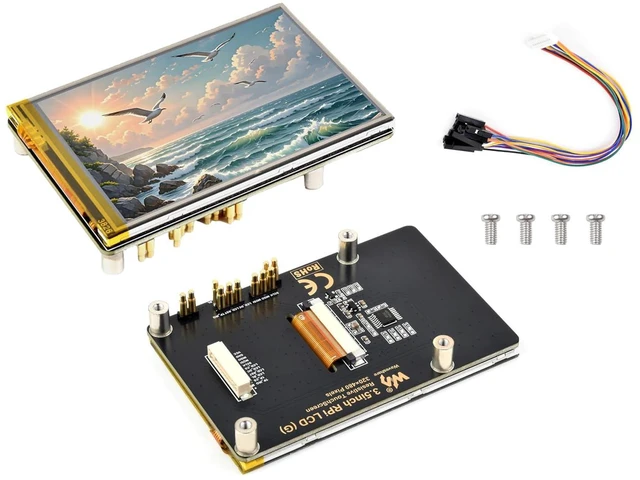 Main image of 3.5inch Resistive Touch Display Compatible with Pi 5/4B/3B+/3B/Pico W/Pico 2W/ E