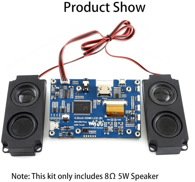 Alt view image 2 of 3 - 8 5W Speaker Compatible with WM8960 Audio Board, Waveshare 5inch HDMI LCD (G) 7