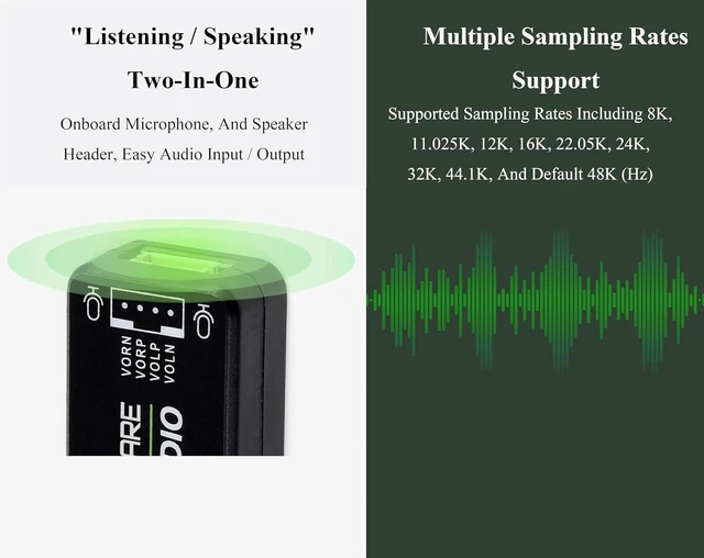 Alt view image 3 of 7 - USB to Audio Module USB Sound Card, External Audio Converter Compatible with Ras