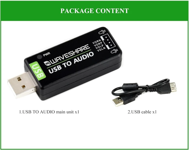 Alt view image 7 of 7 - USB to Audio Module USB Sound Card, External Audio Converter Compatible with Ras
