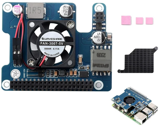 Main image of POE HAT Board for Raspberry Pi 5, Power Over Ethernet HAT(POE) with Onboard Cool