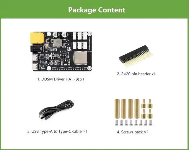 Alt view image 2 of 7 - DDSM400 Hub Motor Driver Board Direct Drive Servo Motor Driver Board, ESP32 and