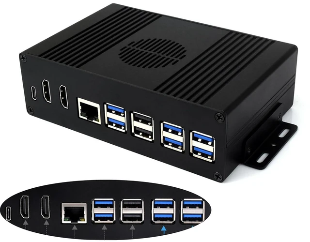 Main image of Multi-Functional All-in-One Mini-Computer Kit Compatible with Raspberry Pi 5, Pi