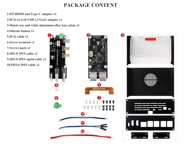 Alt view image 2 of 7 - Multi-Functional All-in-One Mini-Computer Kit Compatible with Raspberry Pi 5, Pi