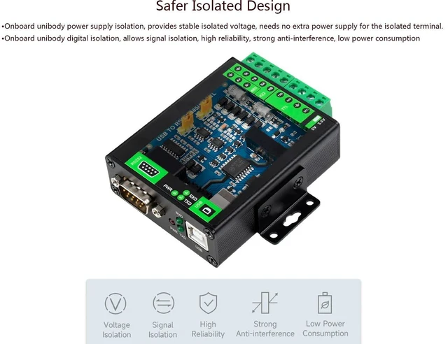 Alt view image 4 of 7 - USB to RS232/485/422/TTL (UART) Converter with Original FT232RNL Chip,Industrial