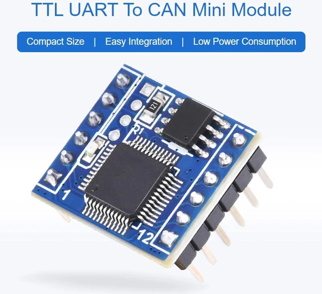 Alt view image 2 of 7 - Waveshare TTL UART to CAN Mini Module, with TTL and CAN Conversion Protocol, Sup