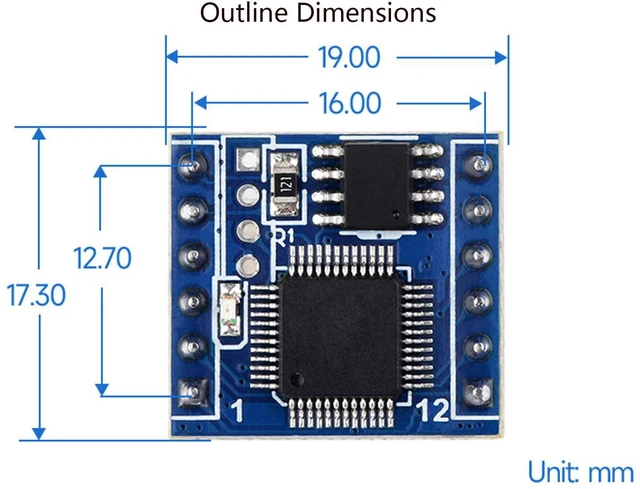 Alt view image 7 of 7 - Waveshare TTL UART to CAN Mini Module, with TTL and CAN Conversion Protocol, Sup