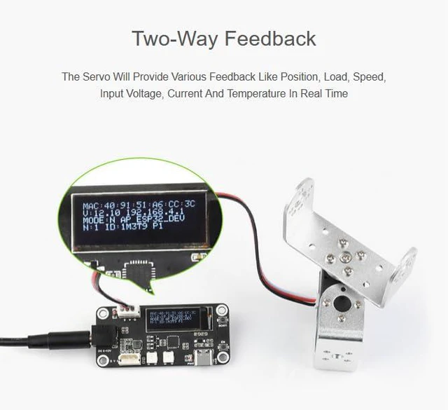 Alt view image 6 of 7 - 25kg.cm 6~14V Wide Range Voltage ST3020 Serial Bus Servo, High Precision and Lar