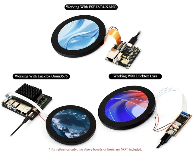Alt view image 4 of 7 - 4inch DSI Round Capacitive Touch Display, 720 x 720 Resolution, IPS Display Pane