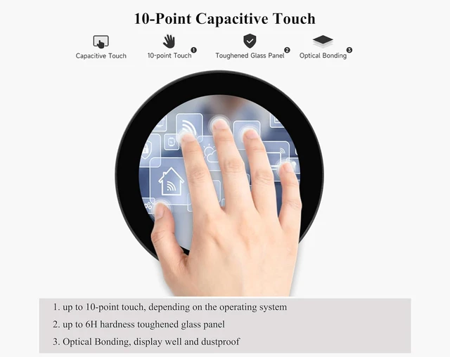 Alt view image 6 of 7 - 4inch DSI Round Capacitive Touch Display, 720 x 720 Resolution, IPS Display Pane