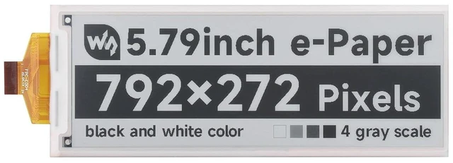 Main image of 5.79inch E-Paper Raw Display Without Driver Board E-Ink Display 792x272 Pixels B