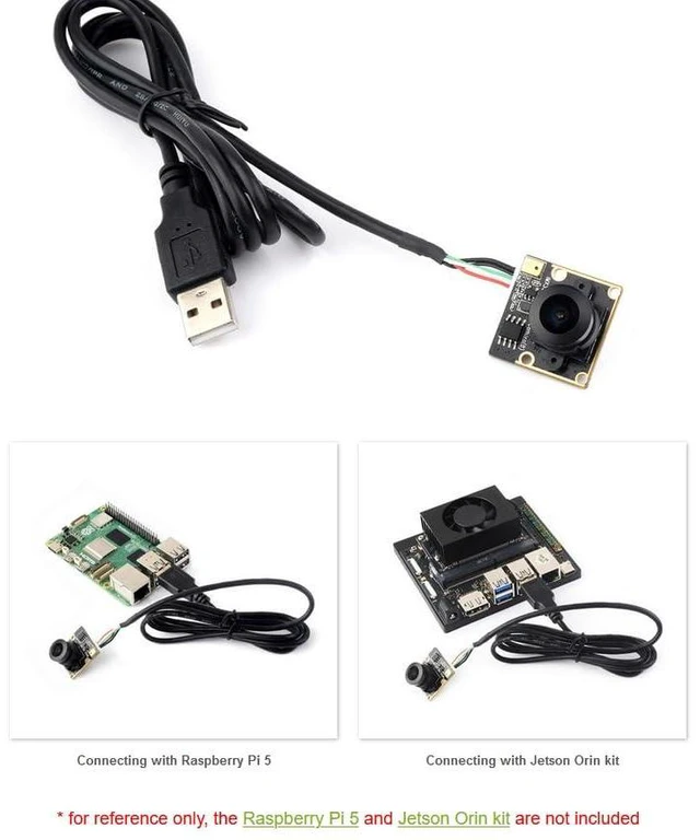 Alt view image 3 of 7 - IMX335 5MP USB Camera (B), 2K Video Recording Fixed-Focus, Better Sensitivity In
