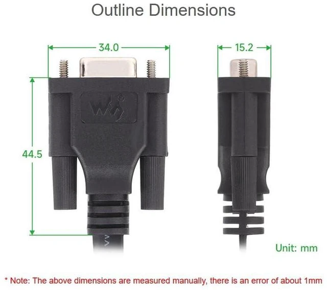 Alt view image 7 of 7 - RS232 to RJ45 Console Cable, RS232 DB9 Female Port to RJ45 Console Male Port, Le