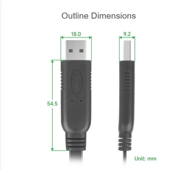 Alt view image 7 of 7 - Industrial USB to RJ45 Console Cable, with Original FT232RL Chip, USB Type A to