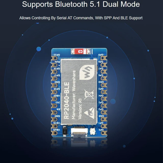 Alt view image 5 of 7 - RP2040-BLE Development Board, Raspberry Pi Microcontroller Development Board, Ba