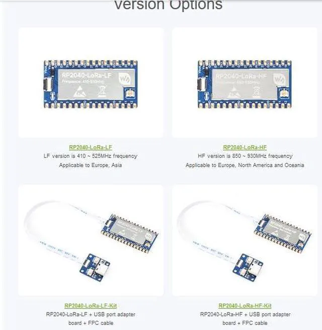 Alt view image 2 of 7 - Waveshare RP2040-LoRa Development Board, Integrates SX1262 RF Chip and RP2040 Du