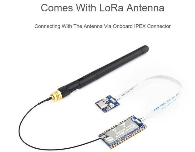 Alt view image 3 of 7 - Waveshare RP2040-LoRa Development Board, Integrates SX1262 RF Chip and RP2040 Du