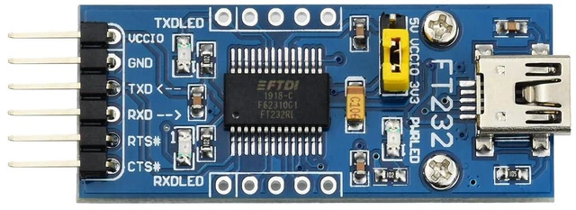 Alt view image 4 of 7 - FT232 USB UART Board (Mini), USB to TTL Serial Converter Adapter Module Onboard