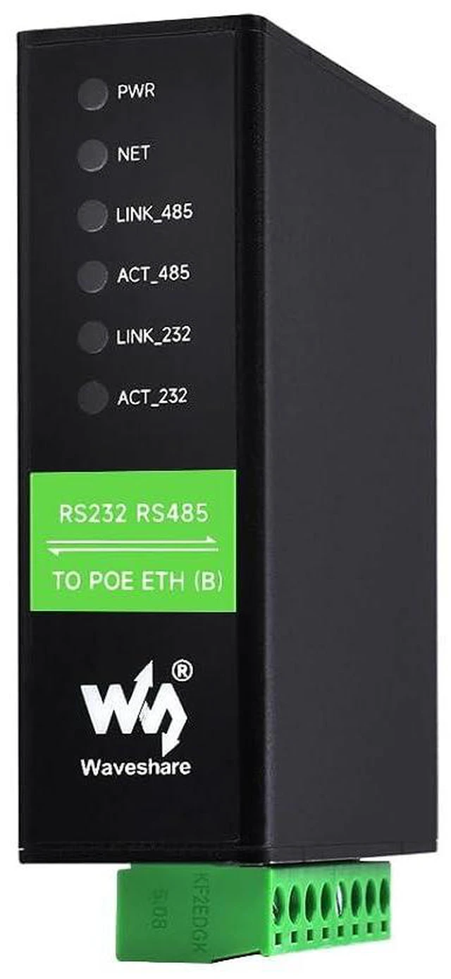 Main image of Industrial Isolated RS232 RS485 to RJ45 Ethernet Serial Server with PoE, RS232 a