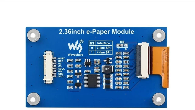 Alt view image 4 of 7 - 2.36inch E-Paper Module 296 x 168 Pixel Screen, Red/Yellow/Black/White Four Disp