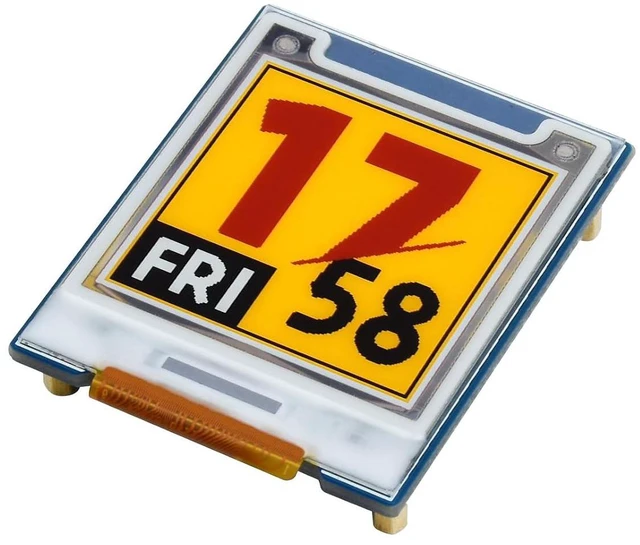 Main image of 1.64inch E-Paper Module 168 x 168 Pixel E-Ink Display Square Screen, Red/Yellow/