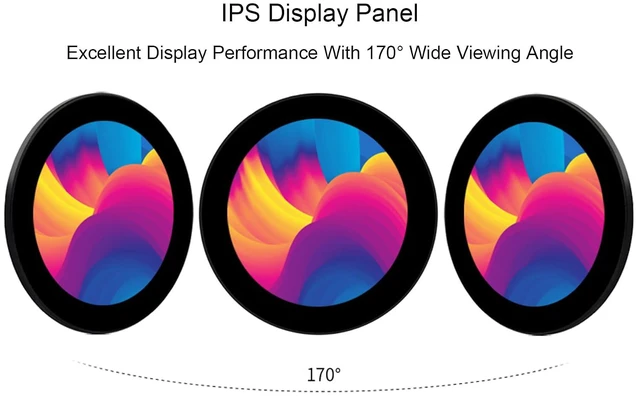 Alt view image 3 of 7 - 3.4inch DSI Round Touch Display, 800 x 800 IPS Screen, 170° Viewing Angle, for R