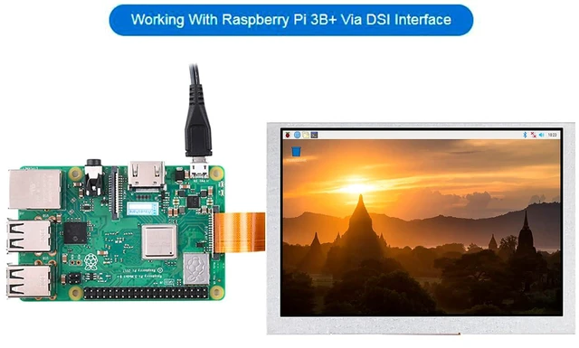 Alt view image 6 of 7 - 5inch DSI LCD Display, 800 x 480 IPS Screen, Thin and Light Design, 160°Viewing