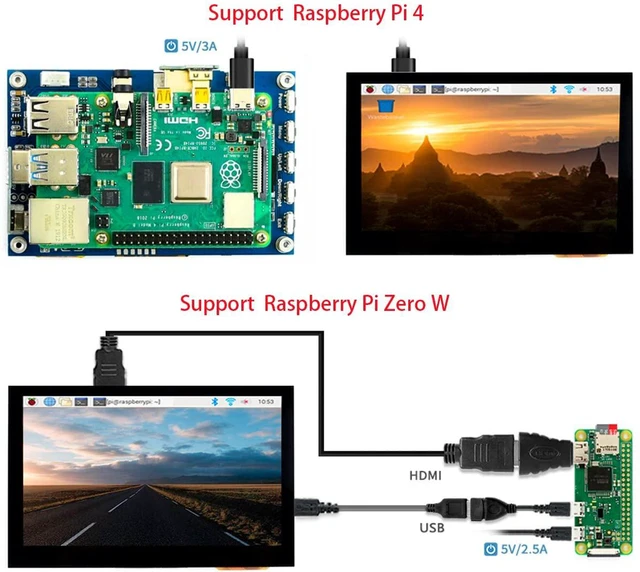 Alt view image 5 of 7 - 4.3inch HDMI LCD (B) 4.3" 800x480 Touch Screen LCD Capacitive Display IPS Monito