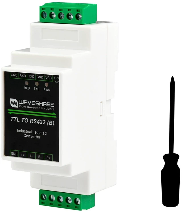 Main image of Galvanic Isolated Rail-Mount TTL to RS422 Converter Adapter, Anti-Surge, Power S