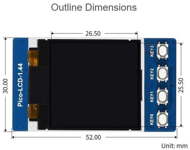Alt view image 7 of 7 - for Raspberry Pi Pico,1.44inch LCD Display Module, 128×128 Resolution TFT Displa