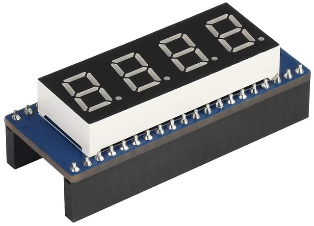 Main image of 4-Digit 8-Segment Display Module for Raspberry Pi Pico,0.4 inch Red Color LED Em