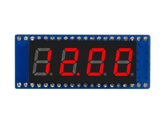 Alt view image 2 of 3 - 4-Digit 8-Segment Display Module for Raspberry Pi Pico,0.4 inch Red Color LED Em