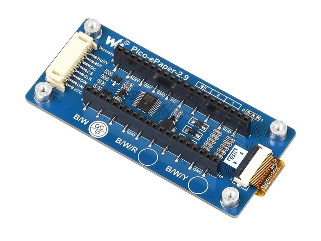 Alt view image 2 of 2 - for Raspberry Pi Pico, 2.9" E-Paper Display Module 296×128 Pixel Black/White Two