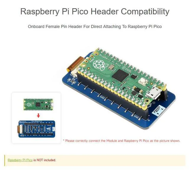 Alt view image 6 of 7 - for Raspberry Pi Pico, 2.13inch E-Paper Display Module (B), 212×104 Pixels E-Ink