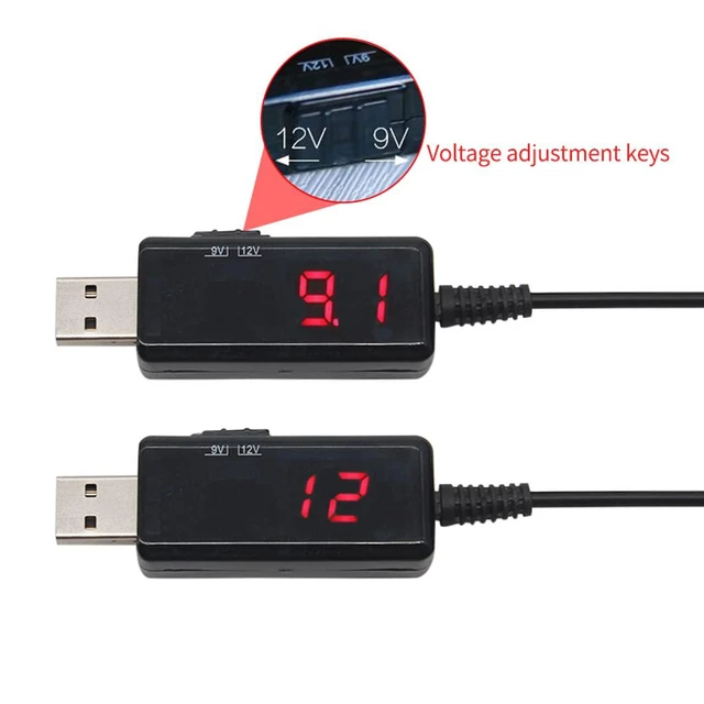 Alt view image 2 of 7 - USB Boost Converter Cable DC 5V to 9V 12V USB Step-up Cable USB to DC 5.5x2.1mm