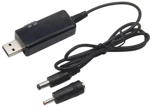 Alt view image 3 of 7 - USB Boost Converter Cable DC 5V to 9V 12V USB Step-up Cable USB to DC 5.5x2.1mm