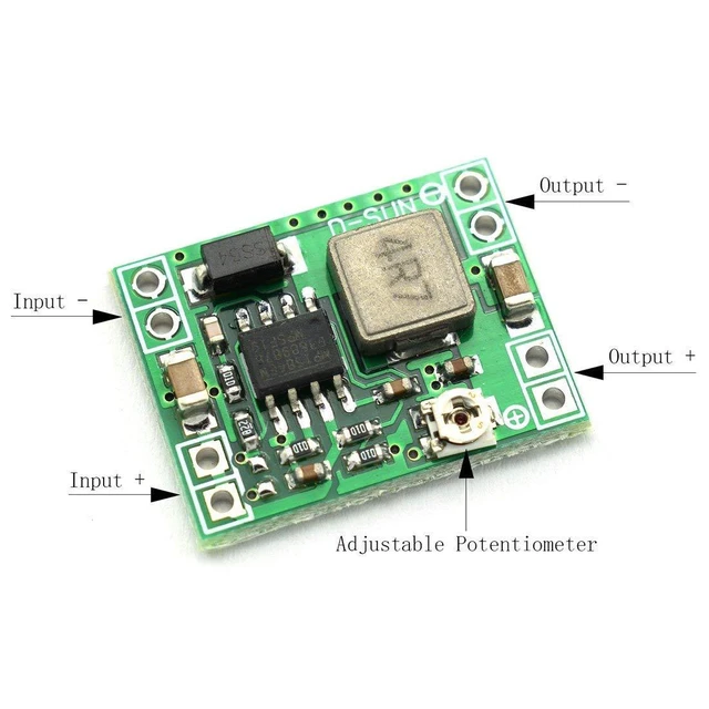 Alt view image 4 of 6 - 5pcs MP1584EN 3A Mini DC-DC Buck 24V to 12V 9V 5V 3V Adjustable Step Down Module