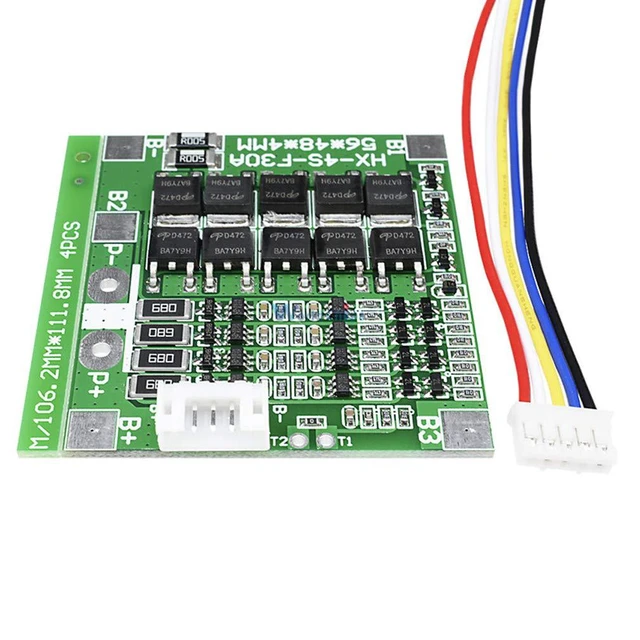 Alt view image 2 of 7 - 14.8V 4S 30A 18650 Li-ion Lithium Battery BMS PCB Integrated Circuits Protection