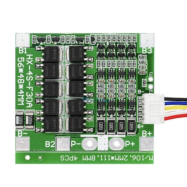 Alt view image 3 of 7 - 14.8V 4S 30A 18650 Li-ion Lithium Battery BMS PCB Integrated Circuits Protection