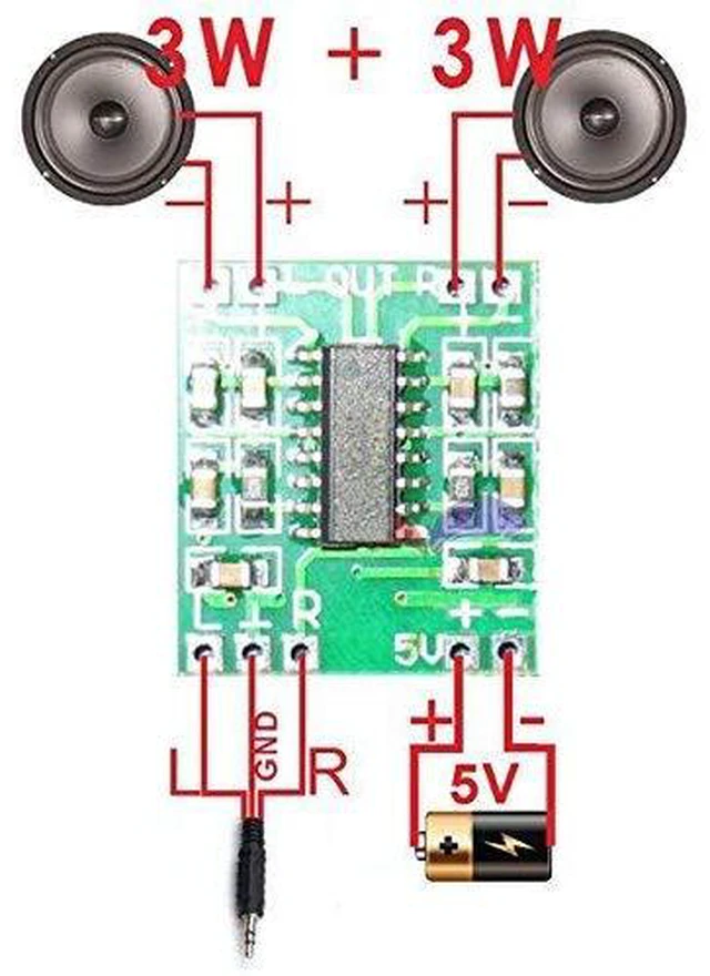 Alt view image 5 of 6 - 5pcs PAM8403 2X 3W Mini Digital Power Amplifier Board AMP Class D 2.5-5V Input (