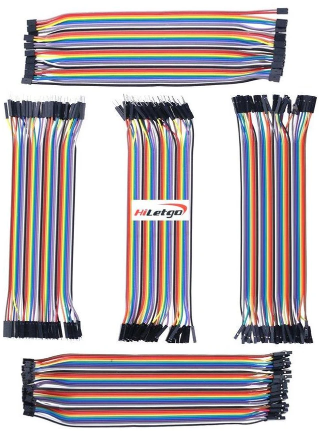 Main image of 200pcs/5x40pcs Breadboard Jumper Wires with Male Pin or Female Pin 2.54mm 2.0mm