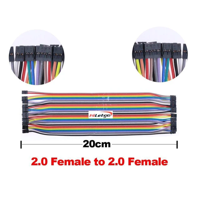 Alt view image 7 of 7 - 200pcs/5x40pcs Breadboard Jumper Wires with Male Pin or Female Pin 2.54mm 2.0mm