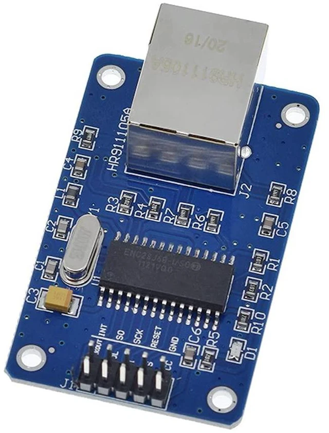 Main image of ENC28J60 ENC28J60-I/SO HR911105A Ethernet LAN Network Module SPI Interface 3.3V